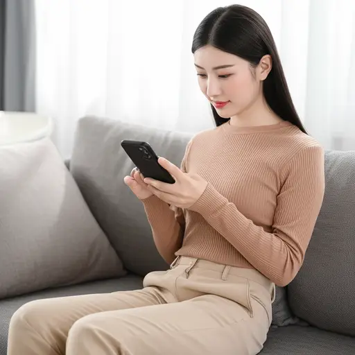 她每天给她妈妈发短信。