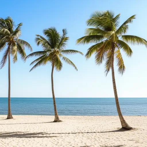 一阵清新的微风从海上吹来。