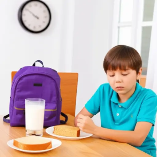 请快点吃早餐，不然上学要迟到了。