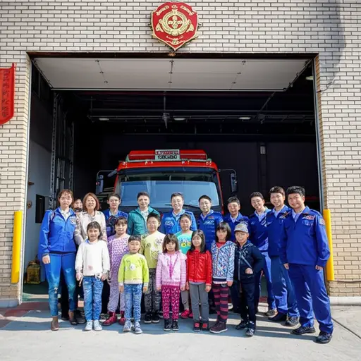 我们参观了当地的消防站。