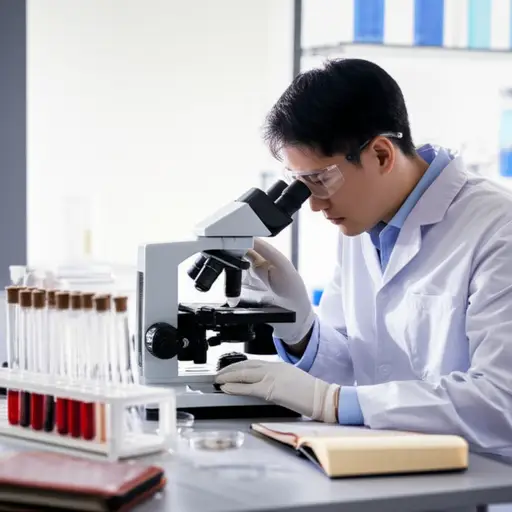 科学家分析土壤样本，以测试养分含量。