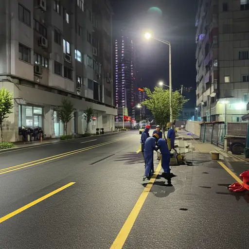 他们在夜间工作。