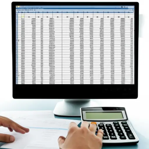 我在电脑上做所有家庭账目。