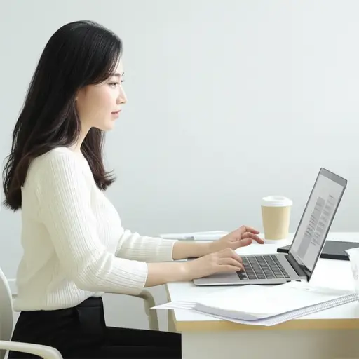 她的桌子可以调节，所以她能改变它的高度。