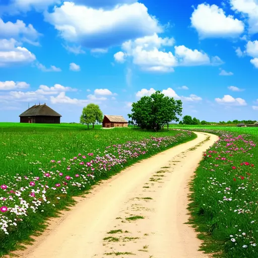 然后我们穿过了宁静的乡村。