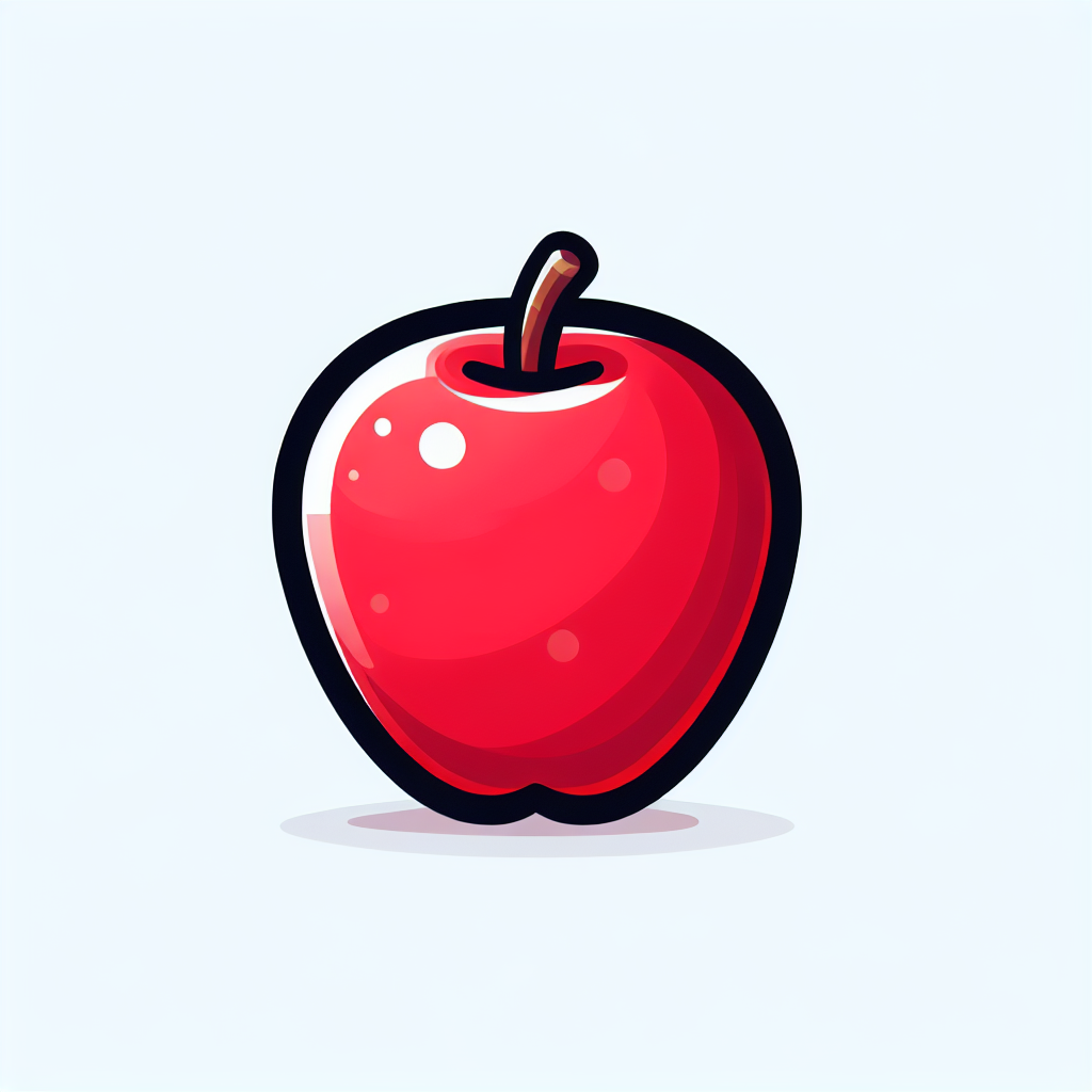 一个红苹果
