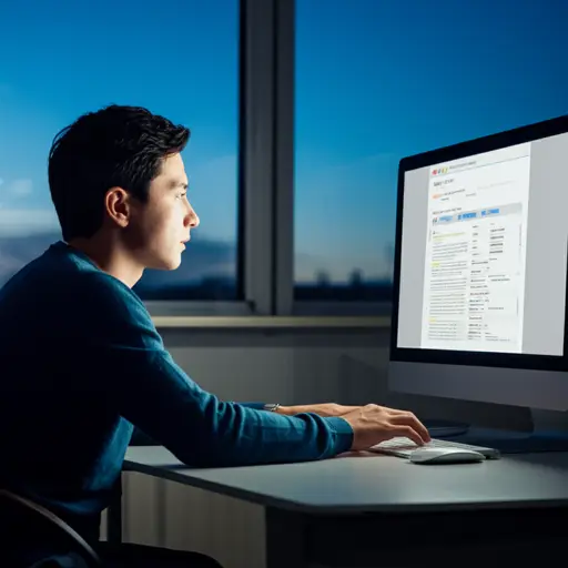 他日复一日地查看邮件，希望得到回复。