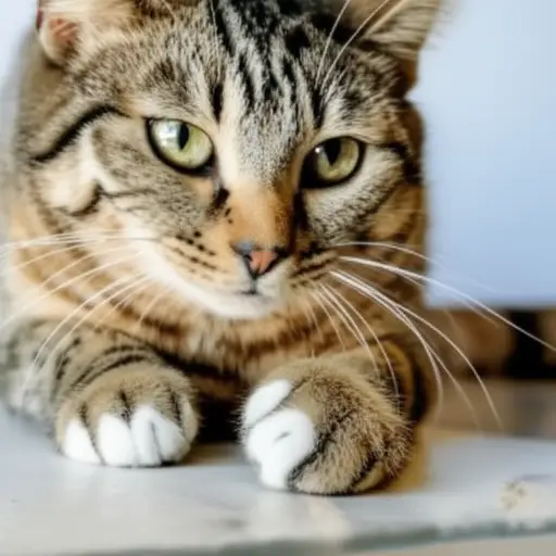 猫有锋利的爪子。