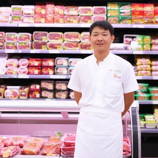 当地商店的屠夫非常友好。