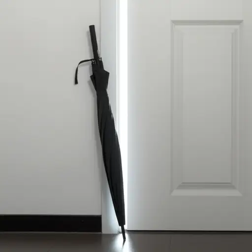 那把伞是她的，就放在门边。