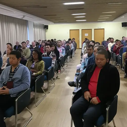 我们期待三十个人来，但一半的人从未出现。