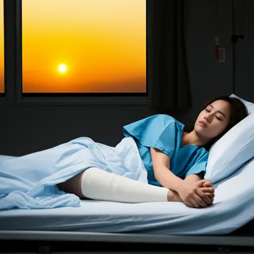 她已经不得不忍受了三次痛苦的腿部手术。