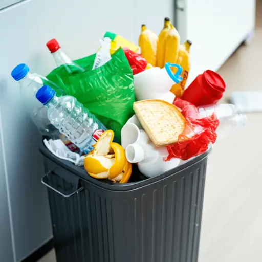 厨房里有很多垃圾。