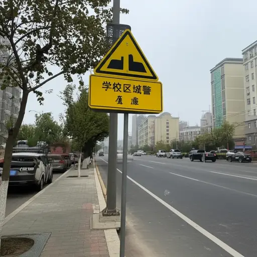 小心，你正在进入一个学校区域（通常有特殊限速规定）。