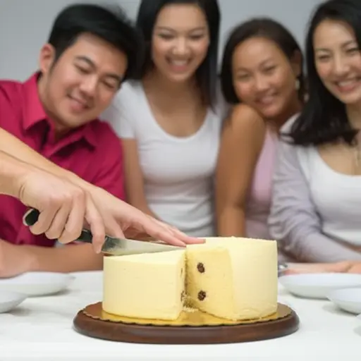 请把蛋糕切成两半，这样大家都能分享。