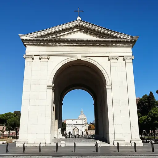 罗马建筑以其拱门和圆顶而闻名。