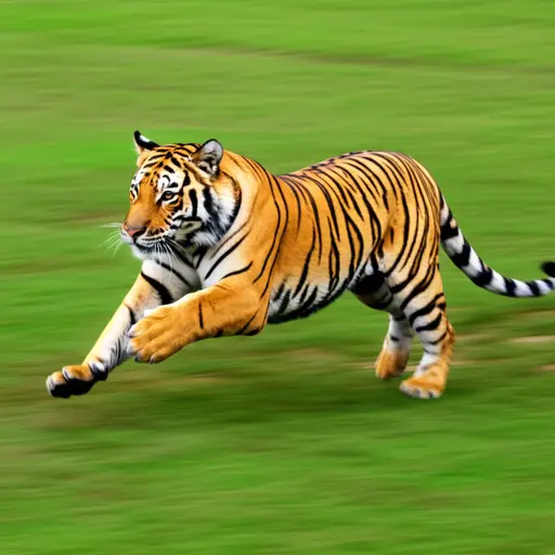 老虎跑得很快。