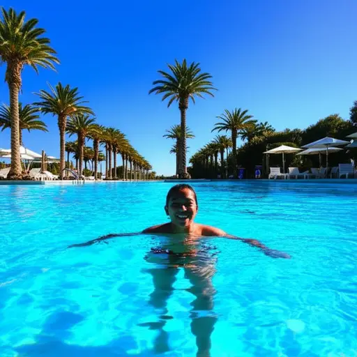 我喜欢在夏天游泳。