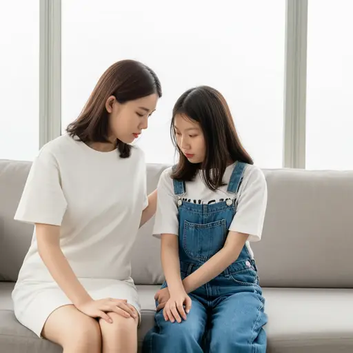 我姐姐试图让我高兴起来，但她没能做到。