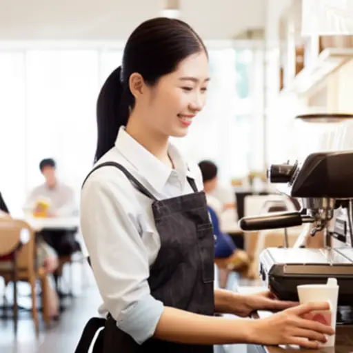 她周末做了一份兼职来赚些零花钱。