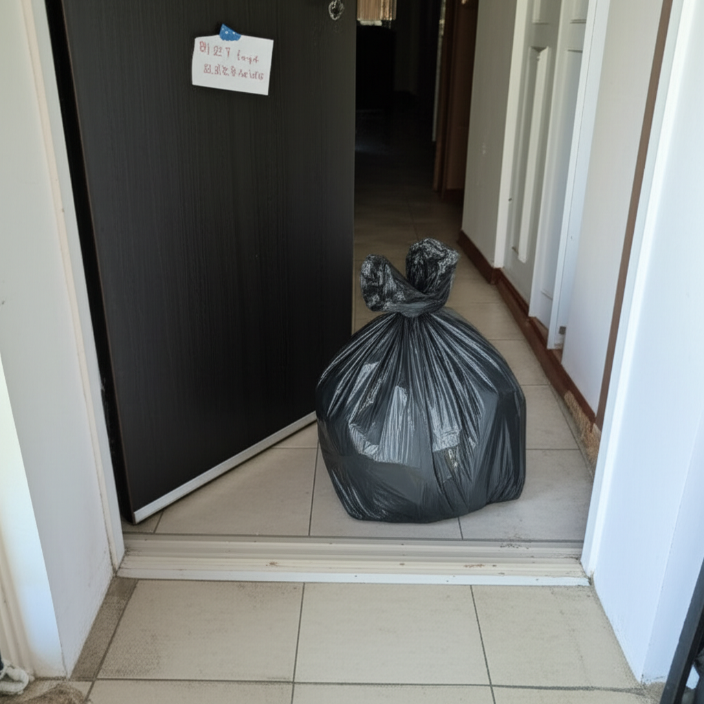 别忘了把垃圾拿出去。