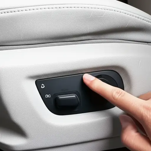 如果你按下这个按钮，座位会向后移动。