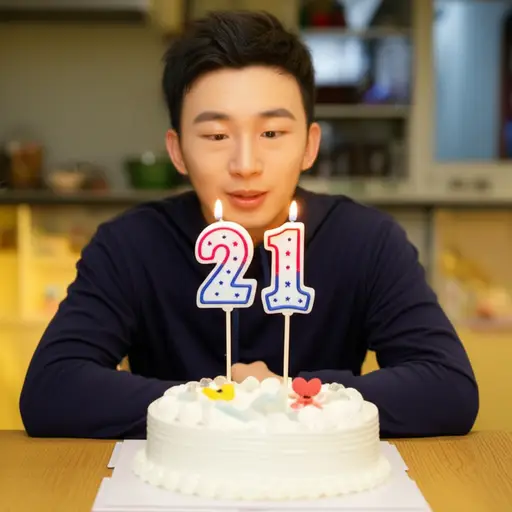 我侄子今天21岁了。