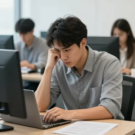 考虑到公司最近对待员工的方式，（我）不（怪）（他）寻找新工作。