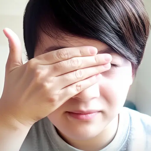 我不得不遮住眼睛，因为光太亮了。