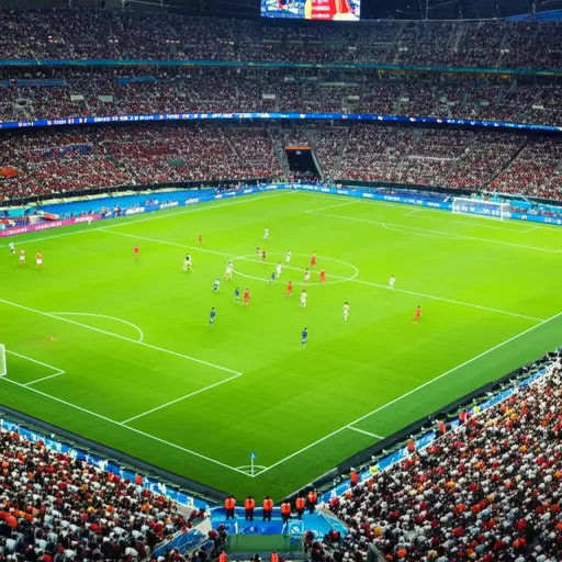 全世界都在关注这场足球赛。