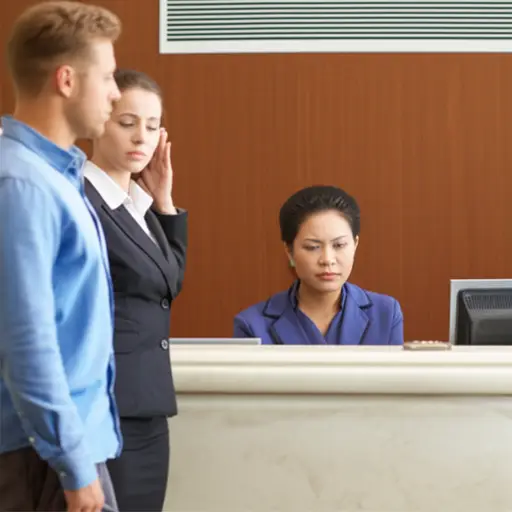 我们对酒店的服务非常不满。