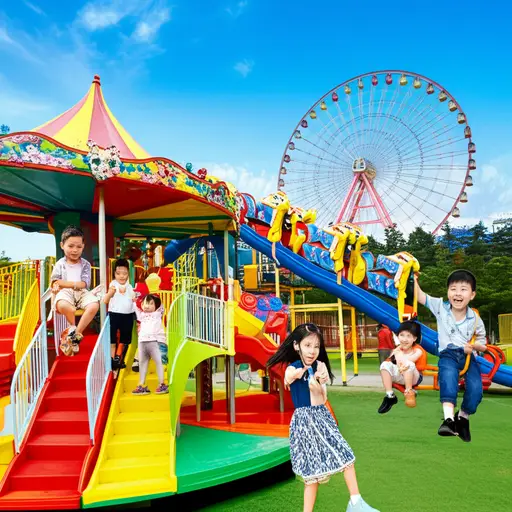 孩子们在游乐园度过了欢乐时光。