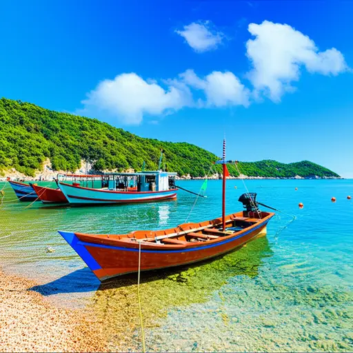 你可以租一艘船去探索那个美丽的海湾。