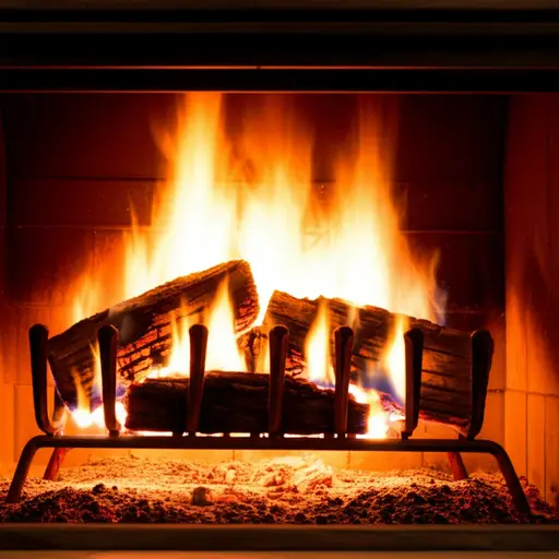 壁炉里的火熊熊燃烧。