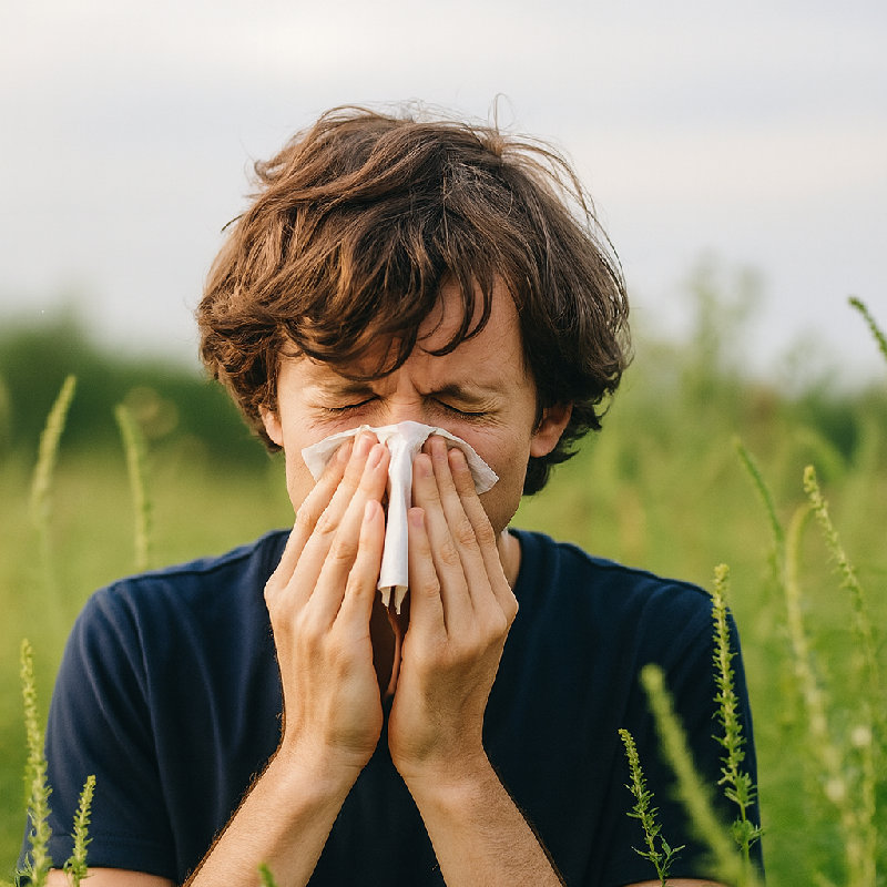 过敏会导致严重的鼻塞。