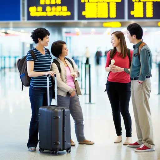 过安检后，我们在出发登机口与家人会合。