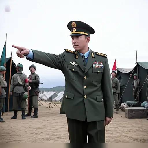 将军下令在黎明前进。