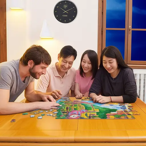 我们花了一个小时才完成那个拼图。