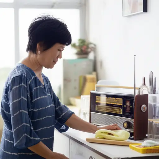我妈妈在收音机里听到一则汽车广告。