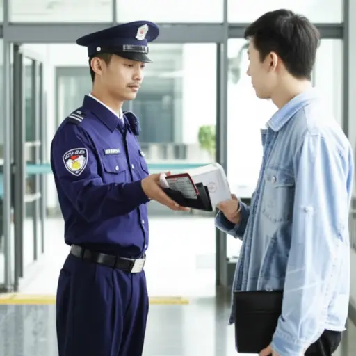 保安要求查看我的身份证件。