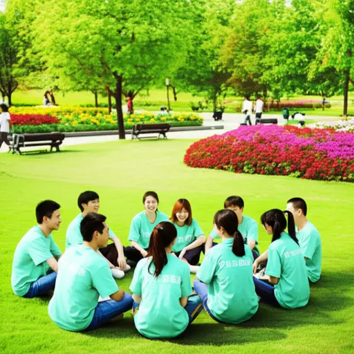 环保小组的成员们每月在公园聚会。