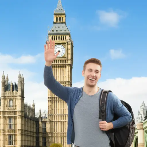 他休了个短假，来伦敦看望了我。