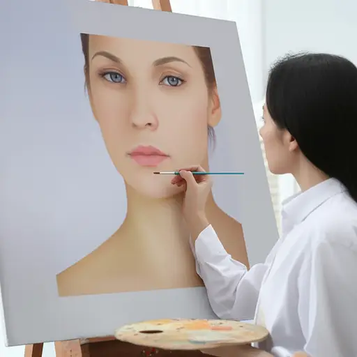 为她的肖像画，艺术家追求的是写实风格，而非抽象风格。