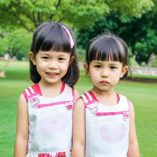 这对双胞胎长得很像，但性格不同。