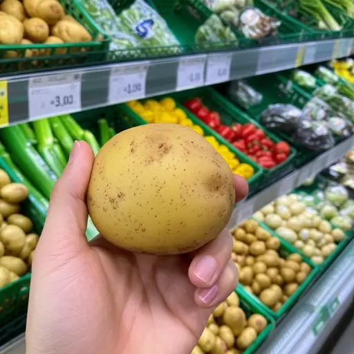 我需要买一个土豆来做汤。