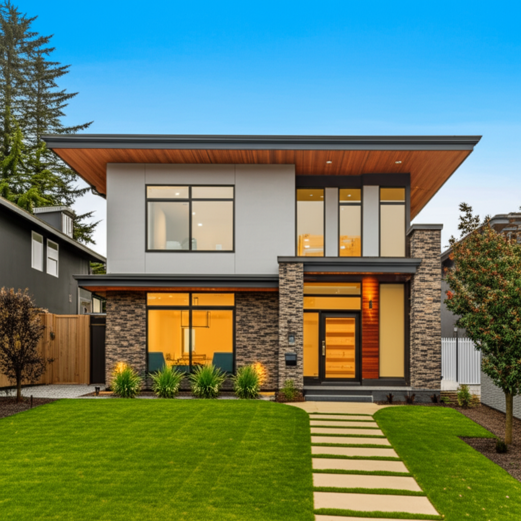 房子的屋顶是平的。