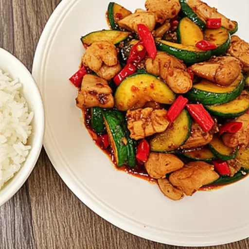 我真的很喜欢西葫芦炒辣鸡。