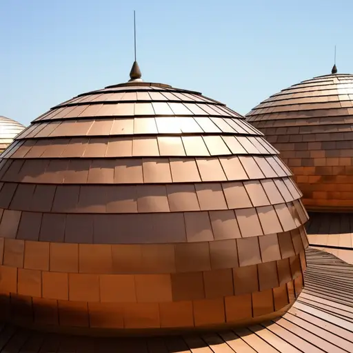 这些圆顶是由纯铜制成的。