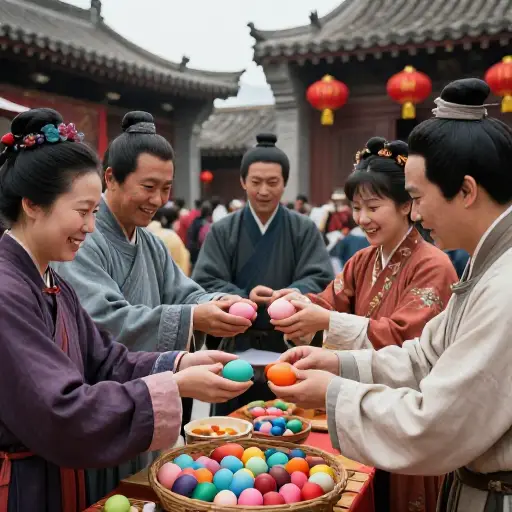 复活节赠送彩蛋的传统可以追溯到中国古代的节日。