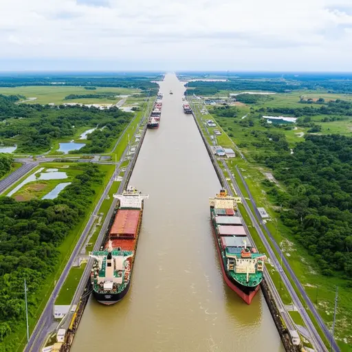这条运河是大西洋和太平洋之间的关键连接。